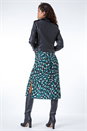 Black Faux Leather Biker Jacket, Image 3 of 5