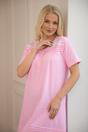 Pink Camille Lingerie Pink Cotton Short Sleeve Polka Dot Nightdress, Image 6 of 6