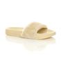 Beige Faux Fur Flip Flop Sandals Slides, Image 1 of 7