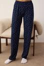 Navy Teddy Bear Applique Polka Dot Knitted Long Sleeve Pyjama Set, Image 3 of 3