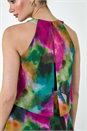 Forest  Abstract Print Chiffon Overlay Maxi Dress, Image 5 of 5