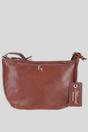Brown 'Naomi' Real Leather Compact Crossbody Bag, Image 1 of 4