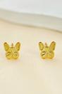 Gold Sterling Silver French Bulldog Studs, Image 2 of 3