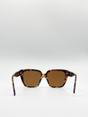 Brown Tortoiseshell Oversized Cat Eye Sunglasses, Image 7 of 7
