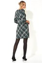 Green Check Print 3/4 Sleeve Shift Dress, Image 3 of 5