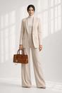 Brown Faux Leather Luxe Quilted Crossbody Bag, Image 1 of 5
