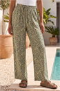 Stone Petite Paisley Print Wide Leg Trouser, Image 2 of 4