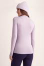 Lavendar Snowdon Thermal Crew Neck Base Layer, Image 2 of 5