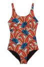 Orange Orla Kiely Tropical One Piece Swimsuit, Image 1 of 4