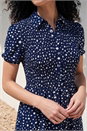  Spot Shirred Midi Dress, Image 4 of 4
