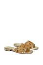 Gold 'Ziva' Embroidered Sequin Slip On Slider Sandals, Image 3 of 6