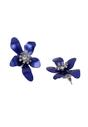Blue AVANT-GARDE PARIS Blue Floral Stud Earrings, Image 3 of 5