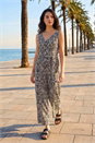 Black Dusk Abstract Print Jumpsuit, Image 1 of 4