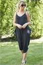Black Cropped V-Neck Hareem Jumpsuit, Image 3 of 4