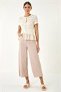 Light Pink Floral Print Frayed Edge Ankle Jean, Image 3 of 6