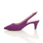 Purple AJVANI Purple Mid Heel Slingback Pointed Toe Court Shoes, Image 3 of 6