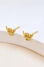 Gold Sterling Silver Highland Cow Crown Studs, Image 2 of 2
