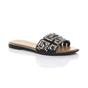 Black Flat Diamante Mule Sandals Flip Flips Sliders, Image 1 of 4