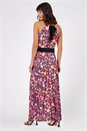 Pink Ditsy Floral Halter Neck Maxi Dress, Image 2 of 4