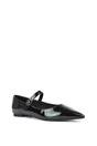Black XY LONDON Black 'Aimee' Flat Mary Jane Ballerina Pumps, Image 2 of 5