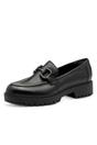 Black Tamaris Black Tamaris Black Leather Platform Loafers, Image 3 of 7
