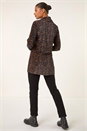 Tan Chenille Cowl Neck Tunic Top, Image 3 of 5