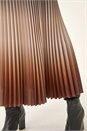 Mocha Ombre Pleated Stretch Skirt, Image 5 of 5