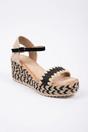 Black Cordelia Woven Espadrille Wedge Sandals, Image 2 of 5