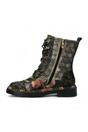 Black Womens Gothic Ankle High Boots-INCAS-036, Image 4 of 7