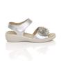 Silver AJVANI Silver Comfort Touch Close Sandals, Image 2 of 6
