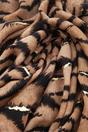 Brown Sarta Brown Tiger Stripe Lightweight Foil Scarf, Image 4 of 4