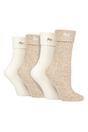 Cream 4 Pack Super Soft Walking Boot Hiking Socks, Image 1 of 3