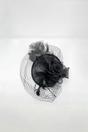 Black Large Feather & Net Disc Fascinator, Image 2 of 2