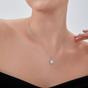 Silver White Opal Sun & Sunburst Necklace in Sterling Silver, Image 3 of 5
