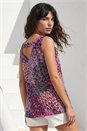 Pink Abstract Print Bar Back Vest, Image 3 of 4