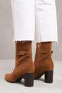 Beige 'North' Wide Fit Block Heel Boot, Image 4 of 4