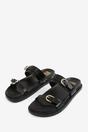 Black 'Abril' Flatform Sandal Double Buckle Strap, Image 3 of 5