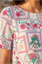 PINK Floral Patchwork Print Tunic Top, Image 4 of 4