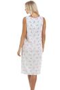 Aqua Camille Lingerie Aqua Floral Lightweight Sleeveless Nightdress, Image 2 of 6