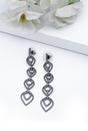 Purple Purple Teardrop Dangle Earrings, Image 2 of 4