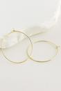 Gold 14K Gold Plated Thin Hoops, Image 1 of 8