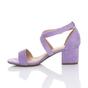 Lilac AJVANI Lilac Mid Block Heel Crossed Straps Sandals, Image 3 of 5
